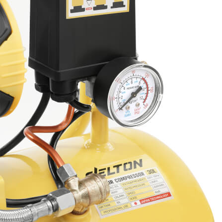 ปั๊มลม OIL FREE DELTON รุ่น FAC-30L 30 ลิตร 850 วัตต์ สีเหลือง_5